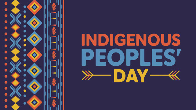 Celebrating indigenous peoples' day with traditional patterns and a vibrant design