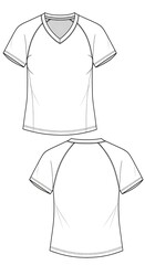VNeck TShirt Template.
