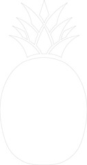 Pineapple Outline A simple illustration of a tropical fruit, offering a clean, modern aesthetic. Perfect for design projects.