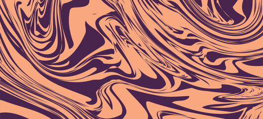 A cool, psychedelic background with fluid, distorted lines of dark purple and peach. Eps 10
