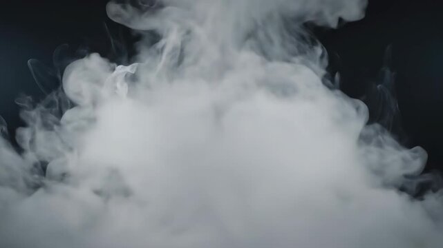 Volumetric white smoke rapidly rolls in creating a dense atmospheric blank screen transition before slowly dissipating out of frame high quality, obscurity, seamless
