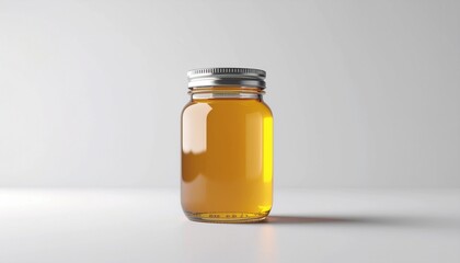 Blank Honey Jar Mockup with Glass Packaging