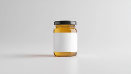 Blank Honey Jar Mockup with Glass Packaging