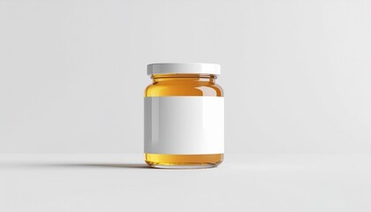 Blank Honey Jar Mockup with Glass Packaging