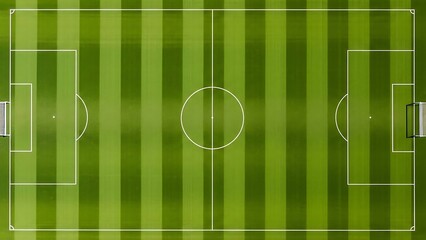 Empty soccer field with markings