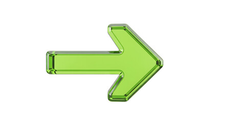 Green arrow pointing right isolated