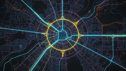 Digital Map Visualization of Urban Traffic Flow and Road Network Connectivity in a Smart City Environment from Aerial View