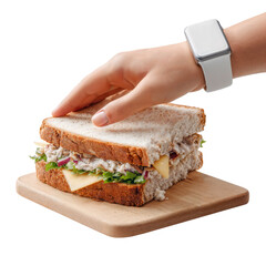 Hand Holding Sandwich