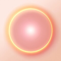 Glowing circle on a pastel background with soft, bright illumination