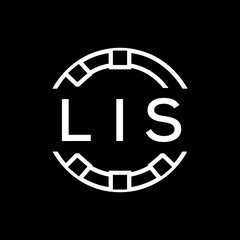 Clean Line Art Monogram Emblem for Brands, LIS  Later Logo, Unique Letter Logo with Circular Motif,   © MDMAINUL