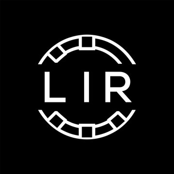 Clean Line Art Monogram Emblem for Brands, LIR  Later Logo, Unique Letter Logo with Circular Motif, 
