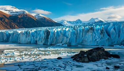 Eisige Lanschaft in der Polarregion