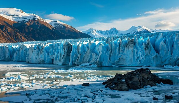 Eisige Lanschaft in der Polarregion