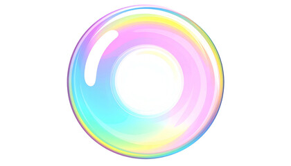 A vibrant, iridescent, round soap bubble against a stark black background