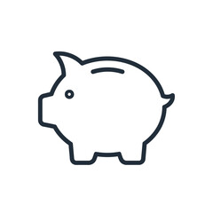 Obraz premium Cute Cartoon Pig Icon for Animal and Farming Concepts