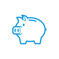 Obraz premium Cute Cartoon Pig Icon for Financial and Animal-Themed Designs