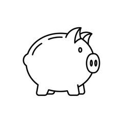 Fototapeta premium Cute Cartoon Piggy Bank Illustration for Financial Savings Concept