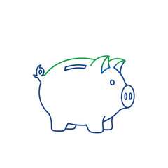 Obraz premium Cute Cartoon Piggy Bank Illustration for Saving Money and Finance Concepts
