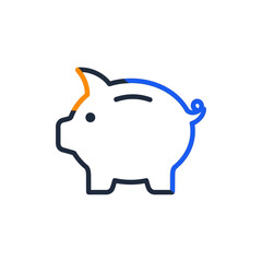 Obraz premium Cute Minimalist Pig Character Illustration for Animal and Farm Themes