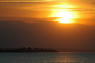 sunset over the sea