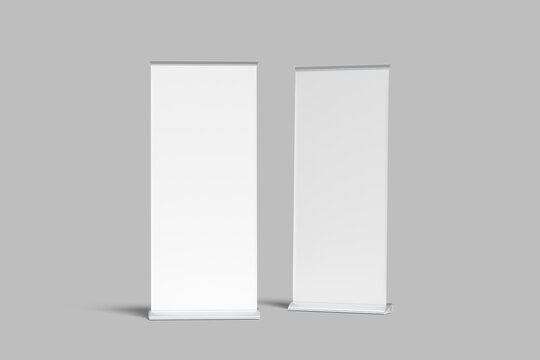 Realistic Rollup Banner Blank Mockup