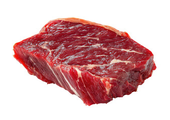 Close-up of a raw beef steak.  Red meat, marbled,  uncooked