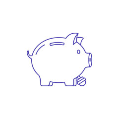 Obraz premium Cute Piggy Coin Bank Illustration for Saving and Financial Planning