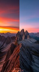 Sunrise Dolomites Split.