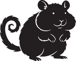 Fototapeta premium Hamster Silhouette