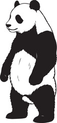 Panda Bear Silhouette