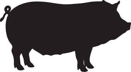 Pot Bellied Pig Silhouette
