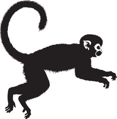 Squirrel Monkey Silhouette