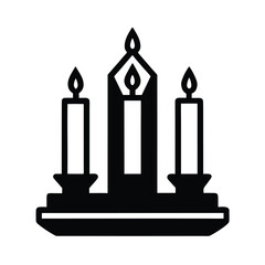 Seven Color Candle Altar Icon
