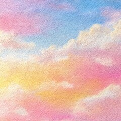 Dreamy, pastel sky scene with soft clouds