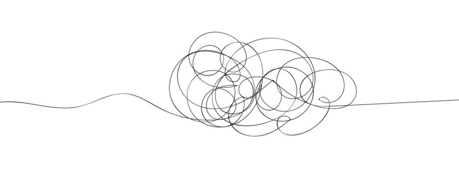 Set of hand drawn scribble sketch circle object. Tangled grungy round scribble. isolated on white background. doodle vector illustration .