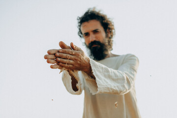 Jesus Sifting Wheat Grains &ndash; Biblical Symbolism and Spiritual Reflection"