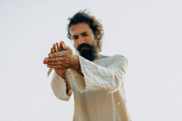 Jesus Sifting Wheat Grains &ndash; Biblical Symbolism and Spiritual Reflection"