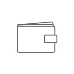 Empty Wallet with Card Slot and Money Concept for Financial Planning