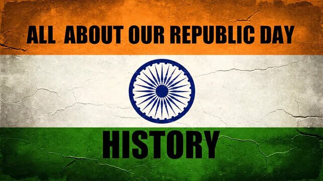 Republic Day History Video Background India Flag Tricolor Grunge Texture
