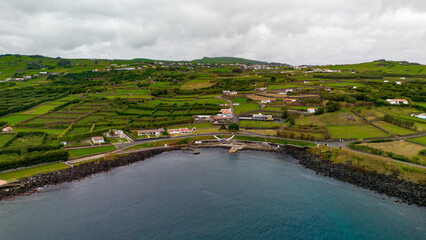 Seascape of Salga Bay, Terceira Island, Azores 