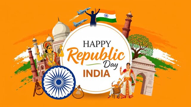 Happy Republic Day India Patriotic Celebration Banner Template