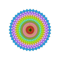 Colorful geometric pattern isolated on white background