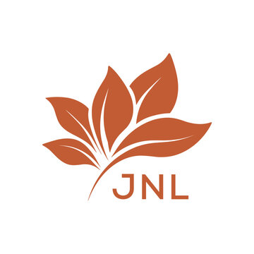 Modern Abstract Botanical Logo with Leaf Motif and Letter mark JNL  Later Logo,
