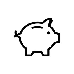 Obraz premium Minimalist Line Art Illustration of a Piggy Bank for Saving and Finance Concepts