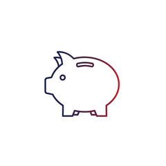 Obraz premium Minimalist Line Art of Piggy Bank for Financial Savings and Budgeting