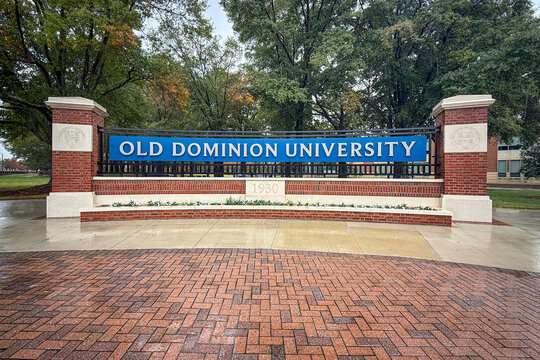 Foundational Entrance Sign on the Campus of Old Dominion University