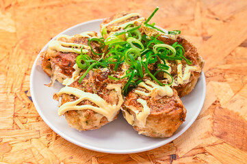 かつお節・魚粉モリモリのたこ焼き