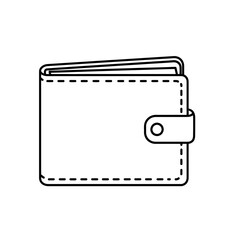 Minimalist Line Drawing of Wallet Icon for Financial or Branding Use