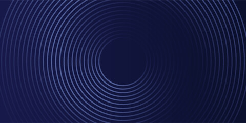 Abstract blue glowing geometric lines on dark blue background. Modern shiny blue circle lines pattern. Vector eps 10