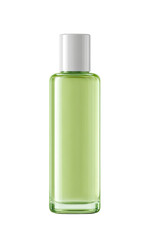 Light green rectangular bottle with white cap.  A clear, light green liquid fills the container.  Glossy finish